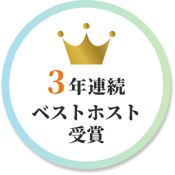 3年連続ベストホスト受賞